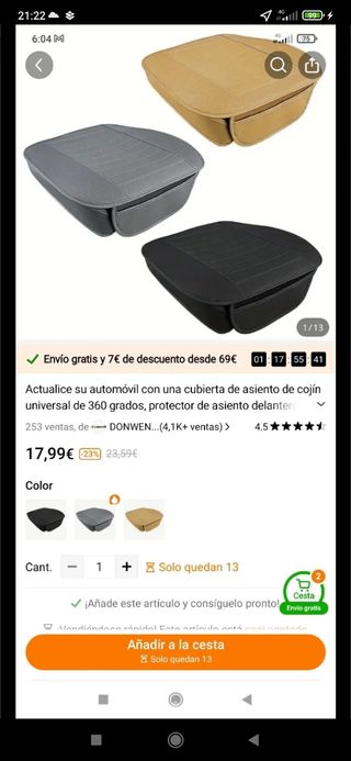 Funda/protector de asientos 