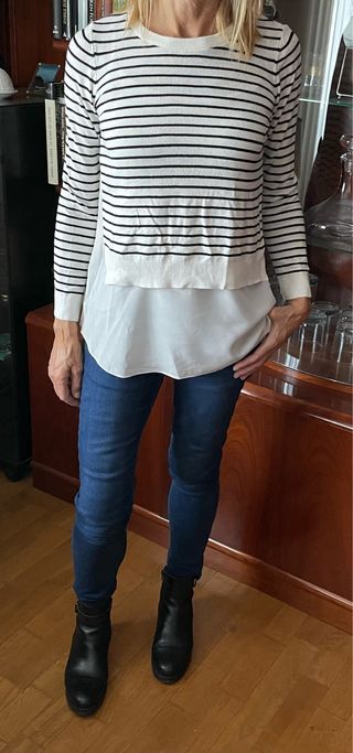 Jersey de rayas marineras de Bershka
