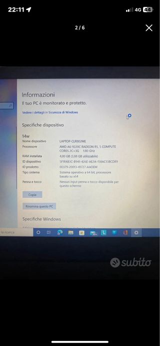 Pc portatile