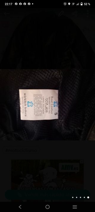 Chaqueta para moto de piel negra