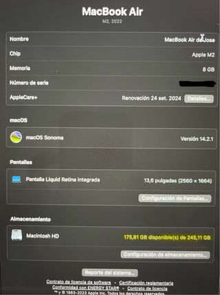 MacBook Air 2022 M2