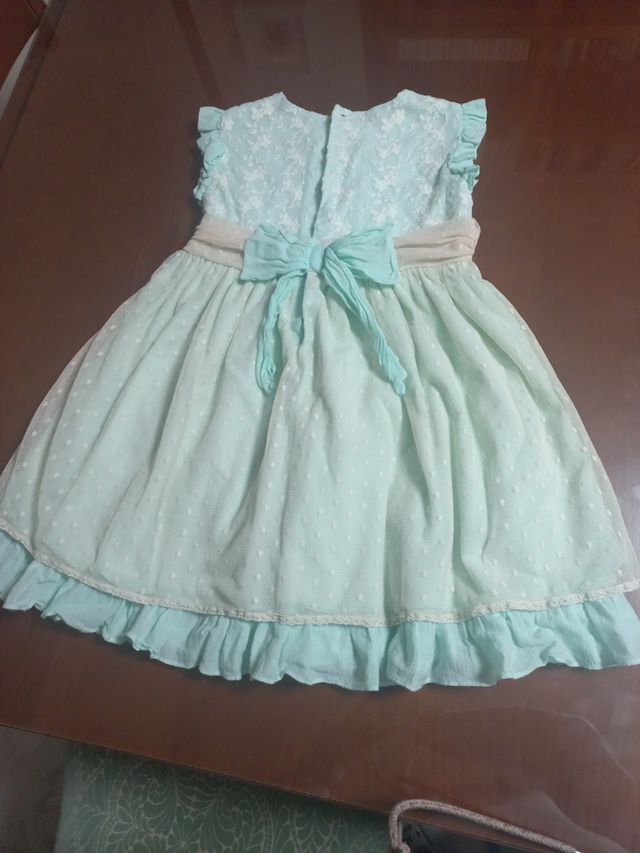 Vestido verde agua niña 12 años