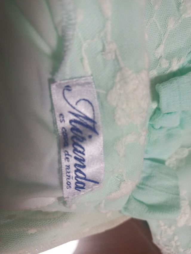 Vestido verde agua niña 12 años