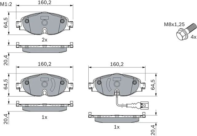 Bosch BP1505 Pastillas de freno .