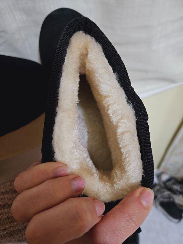 Botas pelo con plataforma negras