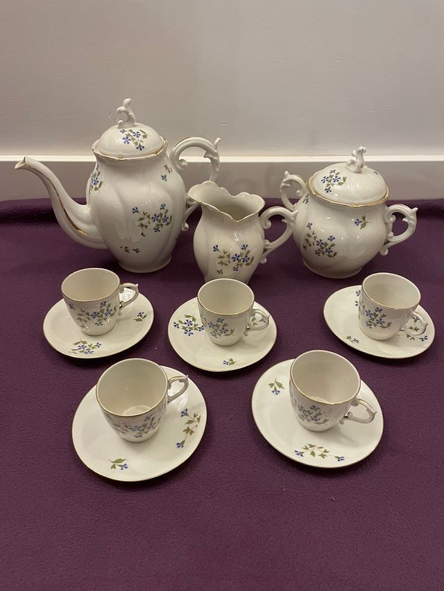 Juego de café porcelana fina