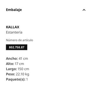 Estanteria kallax rojo alto brillo
