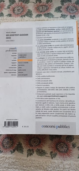 Manuale+quiz concorso pubbl.Assistente Giudiziario