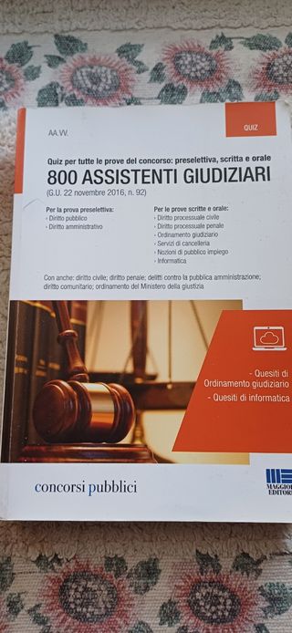 Manuale+quiz concorso pubbl.Assistente Giudiziario