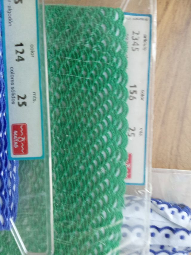 Lote puntilla pasamaneria vivo ribete 80m