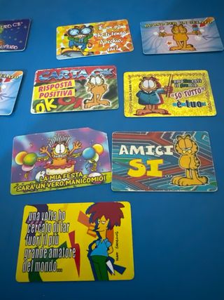Carte da collezione anni 90 gatto garfield