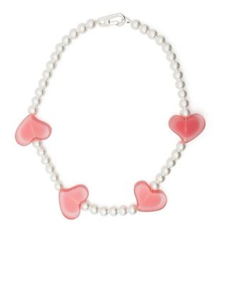 Collar perlas y corazones rosas de BIMBA Y LOLA