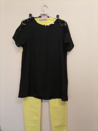 pantalón ZARA Y BLUSA ( talla S ) TODO 3€.