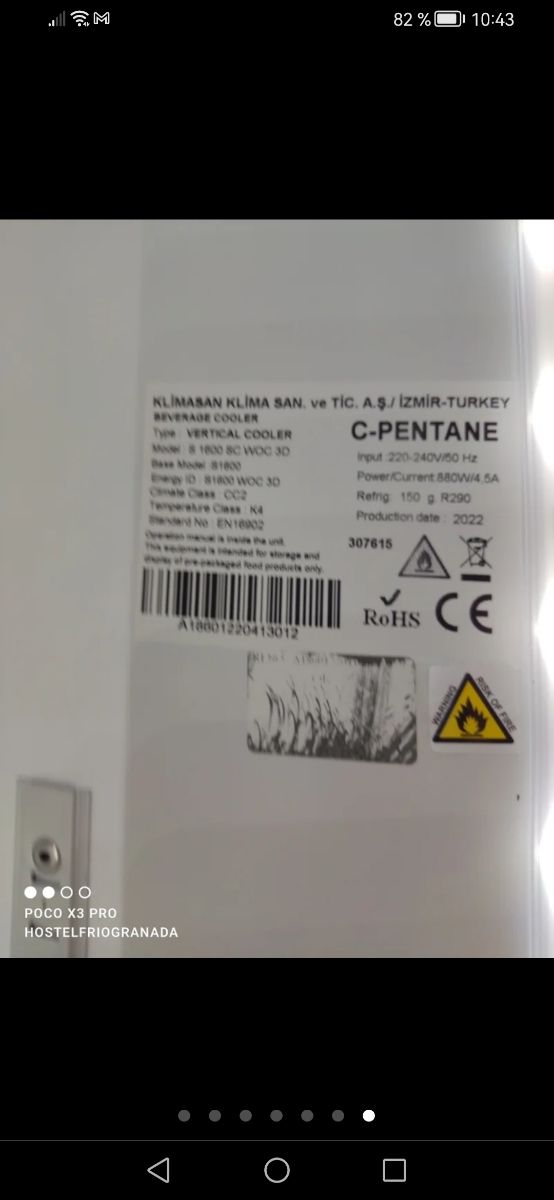 Armario expositor refrigerado 3 puertas