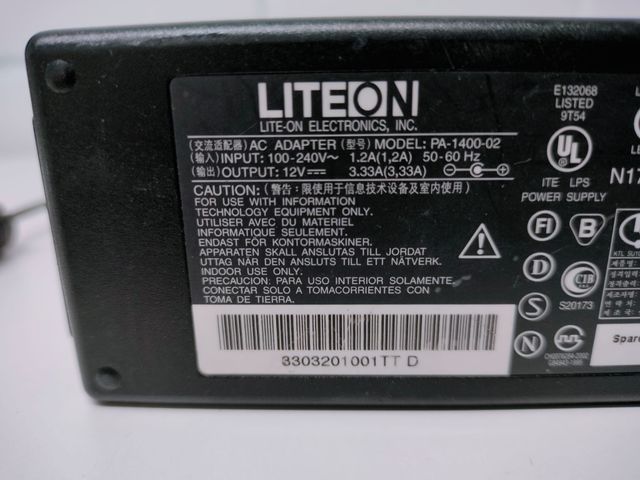LITEON PA-1400-02 12V 3.33A 40W CARGADOR