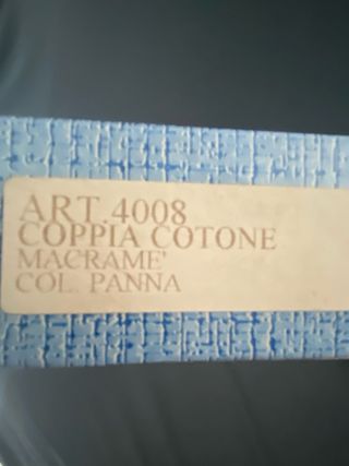 Completo lenzuola cotone color panna in macrame’