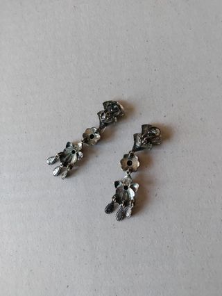 Pendientes de plata con cierre omega