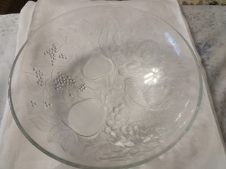 Centrotavola vintage in vetro decorato