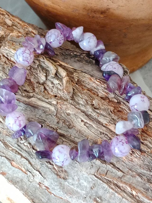 Pulseras chip piedras combinadas con bola varias