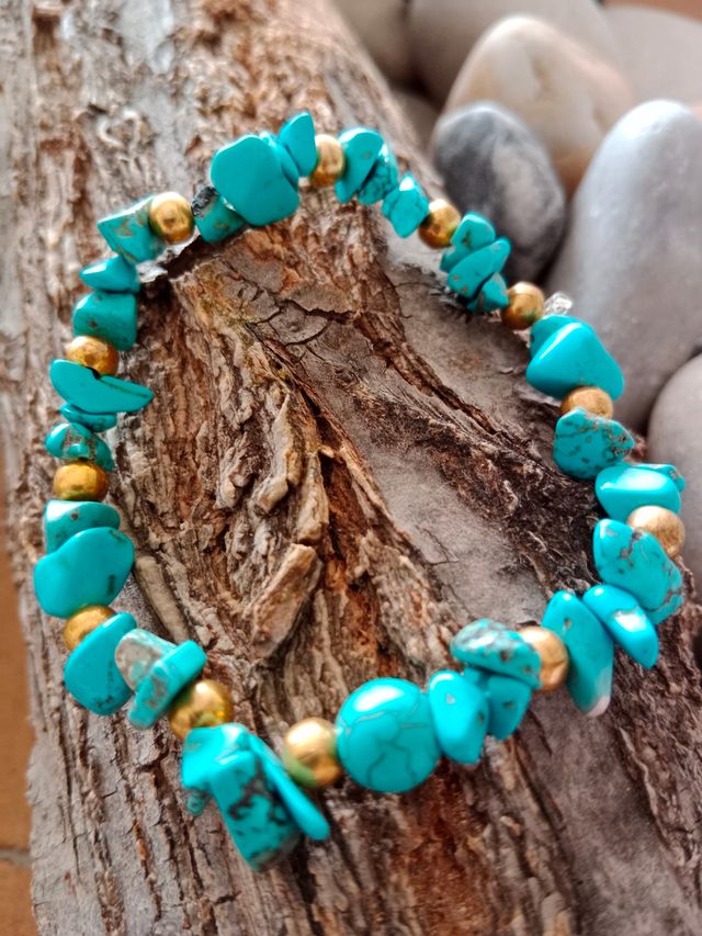 Pulseras chip piedras combinadas con bola varias