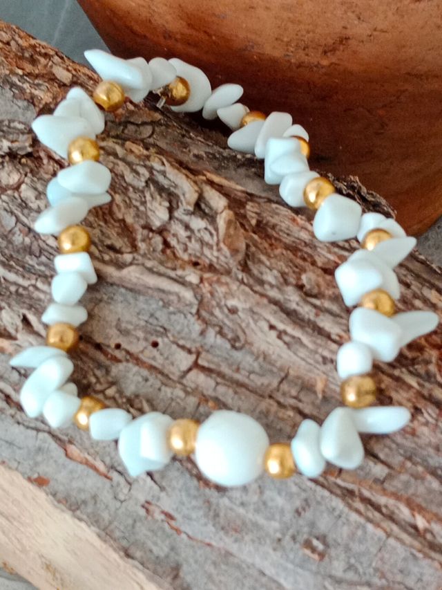 Pulseras chip piedras combinadas con bola varias