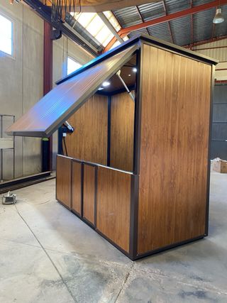 😍 Barbacoa Cocina exterior de apertura automatica