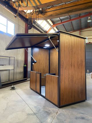 😍 Barbacoa Cocina exterior de apertura automatica