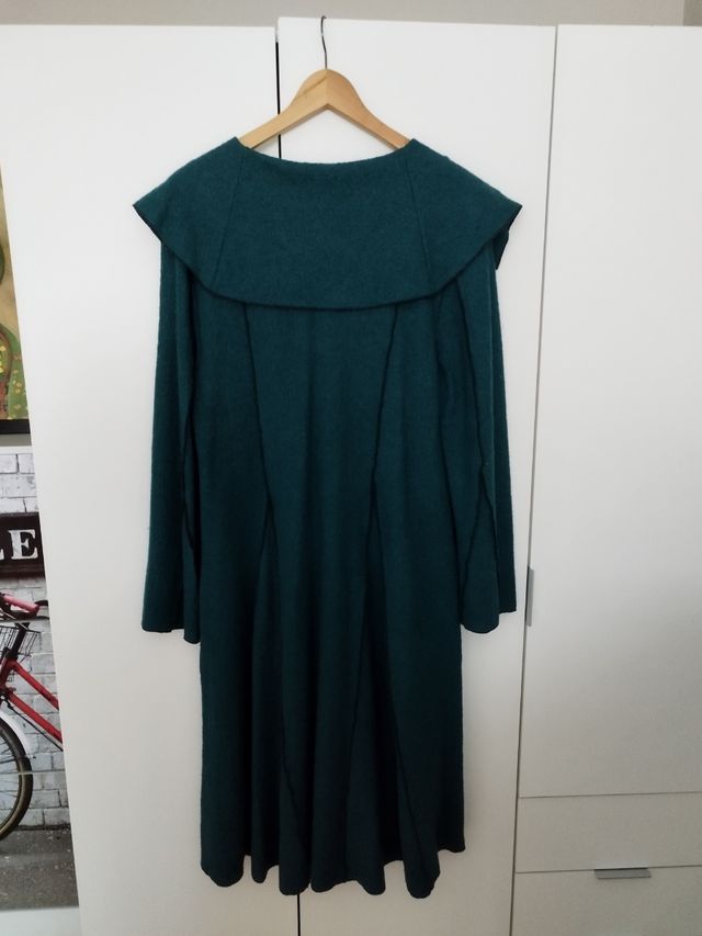 ABRIGO DE LANA VERDE TALLA M MARCA COLINE