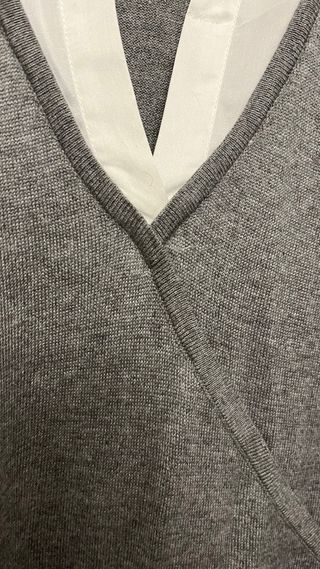 Jersey cuello de pico con camisa