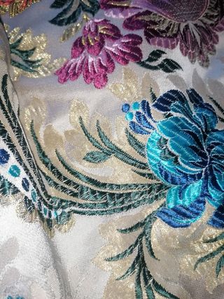 TRAJE DE FALLERA NIÑA,BLANCO/DORADO