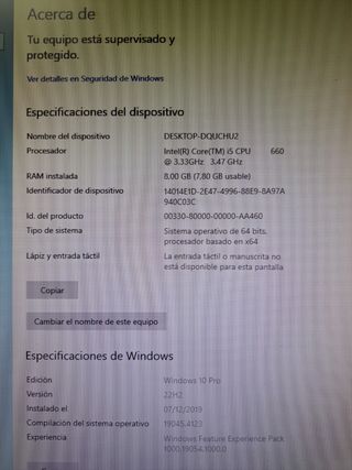 Ordenador Hp i5 AT2