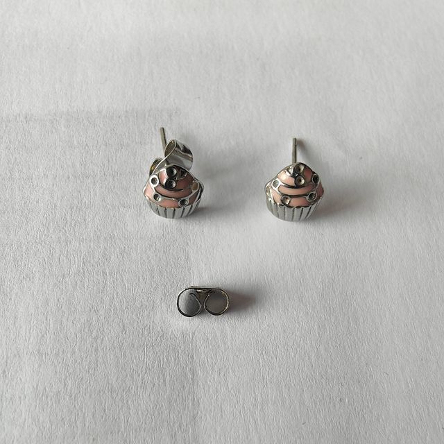Pendientes Cupcake acero
