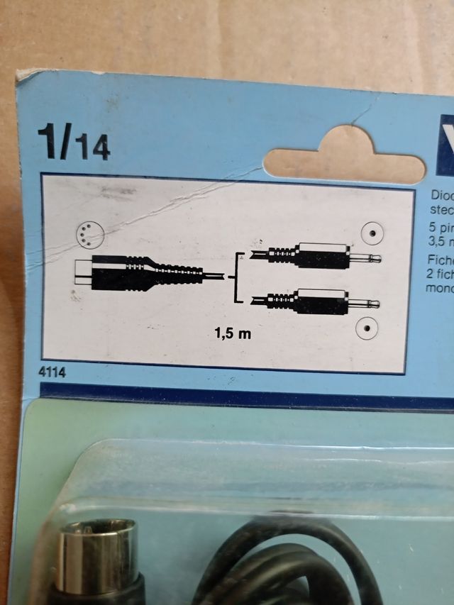 Cable DIN 5 puntas a 2 Jack mono
