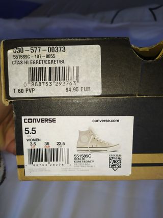 CONVERSE PIEL BRILLO 36-37 NUEVAS