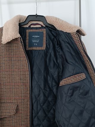 Abrigo acolchado y lana tipo bomber