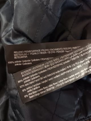 Abrigo acolchado y lana tipo bomber