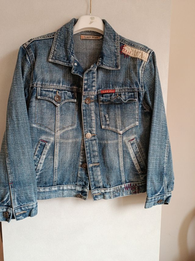 Giubbotto sportivo jeans vintage donna