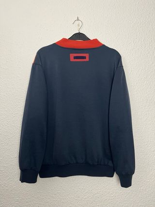 Sudadera New Balance vintage azul y naranja