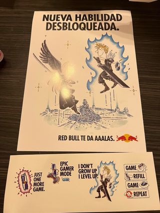 Poster y stickers final fantasy - redbull