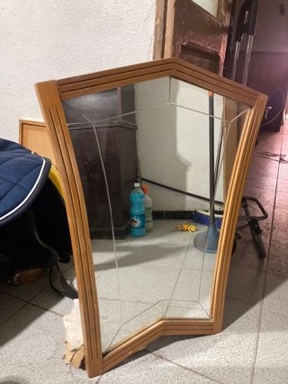 Espejo antiguo de madera
