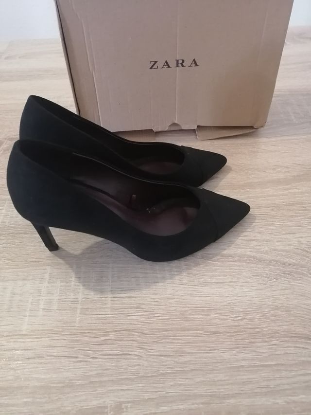 Tacon zara 35 negro de ante