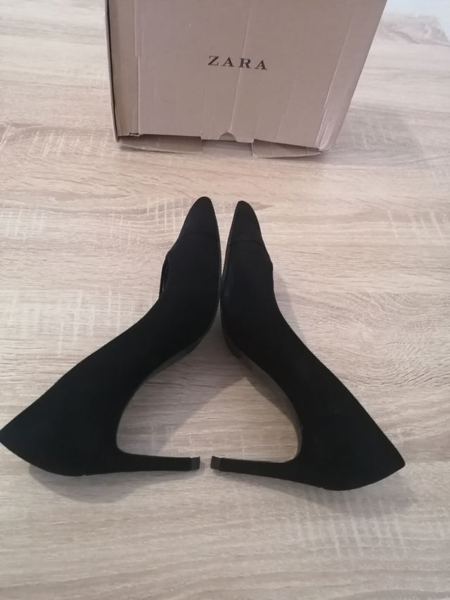 Tacon zara 35 negro de ante