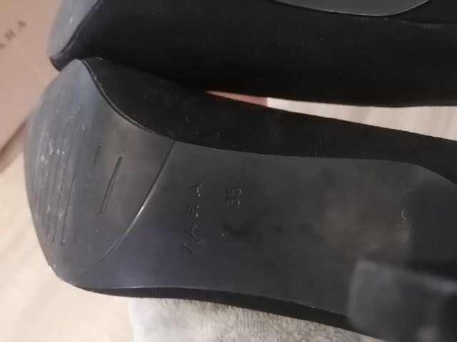Tacon zara 35 negro de ante
