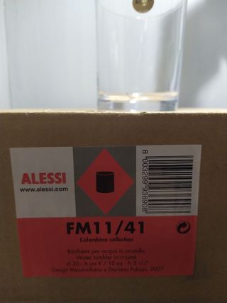 N.6 bicchieri acqua Alessi Colombina