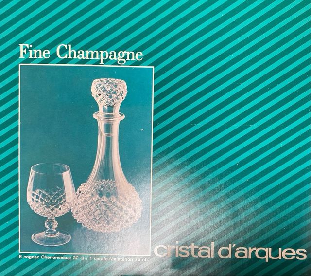 Decantador y copas de Cristal D’Arques