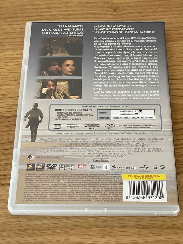 Dvd Alatriste