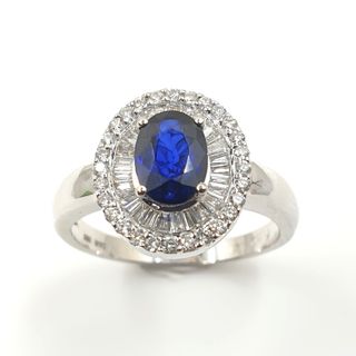 ANILLO ORO 18K ZAFIRO DIAMANTES