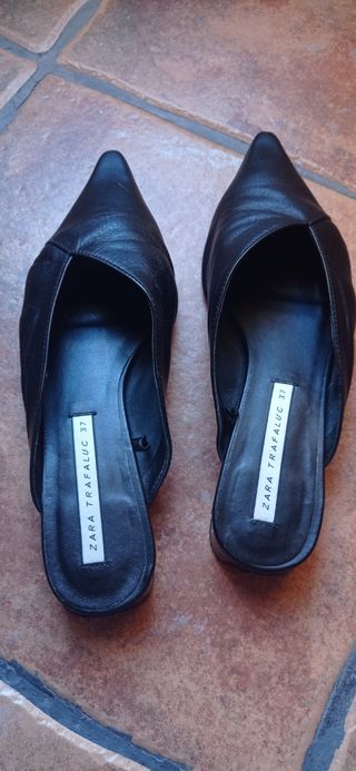 Zapatos planos piel destalonados 