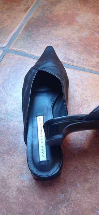Zapatos planos piel destalonados 
