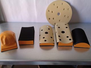 Set de 5 tacos para lijar, velcro con 10 lijas